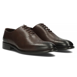 Zapatos de piel Filippo 3616 marrón Coffe 4