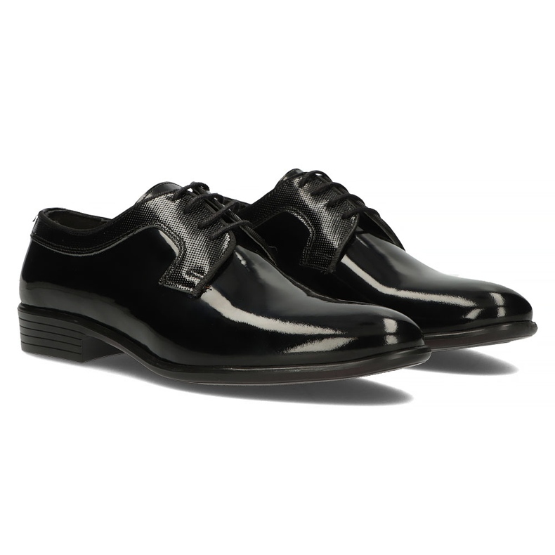 Zapatos de piel Filippo 1737 lacado negro 1