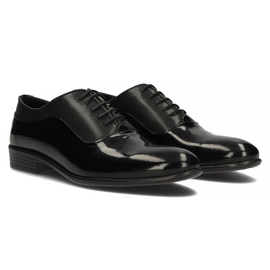 Zapatos de piel Filippo 3625 lacado negro 4