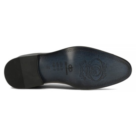 Zapatos de piel Filippo 3615 marrón Coffe Antiq azul marino 3
