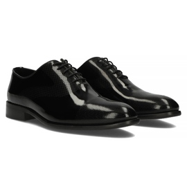 Zapatos de piel Filippo 1764 lacado negro 4