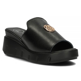 Zapatillas de piel Filippo DK3596/22 Bk negro 1
