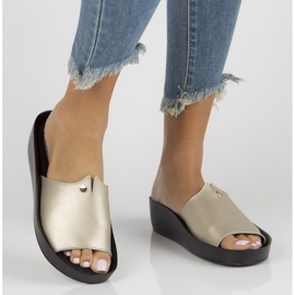 Babuchas de piel Filippo DK2059/22 Go golden dorado 1