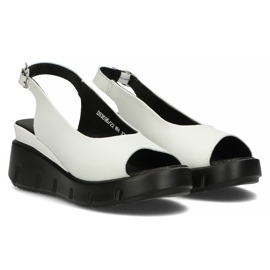 Sandalias de piel Filippo DS3595/22 Wh blanco 3