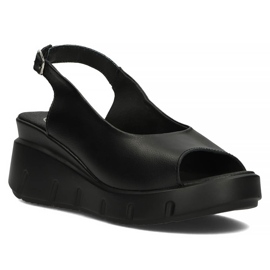 Sandalias de piel Filippo DS3595/22 Bk negro 2