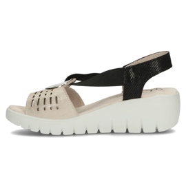 Sandalias de piel Filippo DS3501/22 Go Bk dorado negro 3