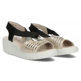 Sandalias de piel Filippo DS3501/22 Go Bk dorado negro 2