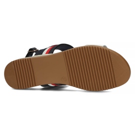 Sandalias de piel Filippo DS3603/22 Wh Nv blanco y azul marino 3