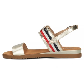Sandalias de piel Filippo DS3603/22 Go dorado 2