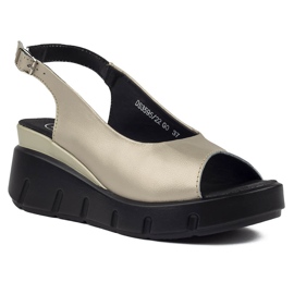 Sandalias de piel Filippo DS3595/22 Go dorado 4