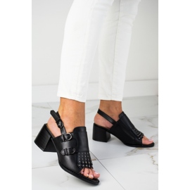 Sandalias de piel con chorros LA.FI negro 4