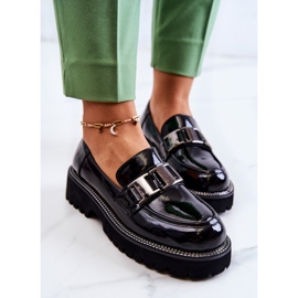 S.Barski Zapatos de Piel Lacados en Negro Corine 5