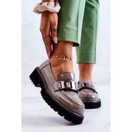 S.Barski Zapatos Piel Lacada Gris Corine 1