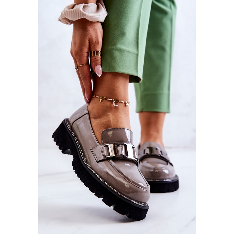 S.Barski Zapatos Piel Lacada Gris Corine 1 S.Barski Zapatos Piel Lacada Gris Corine 1