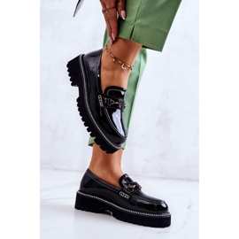 S.Barski Zapatos De Charol Con Adorno Adison Negro 3