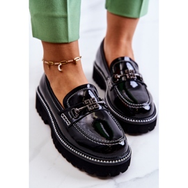 S.Barski Zapatos De Charol Con Adorno Adison Negro 5