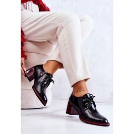 S.Barski Zapato lacado con cremallera en negro y rojo Laurosa 7
