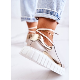 S.Barski Zapatos Brogue De Mujer En La Plataforma Noriso Beige Y Dorada dorado 6