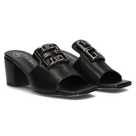 Babuchas de piel Filippo DK3731/22 Bk negro 3