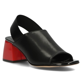 Sandalias de piel Filippo DS3729/22 Bk negro 2