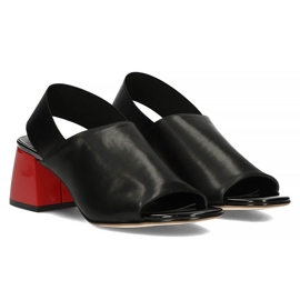 Sandalias de piel Filippo DS3729/22 Bk negro 4