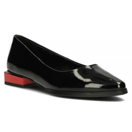 Zapatos de cuero Filippo DP2383/22 Bkl negro 4