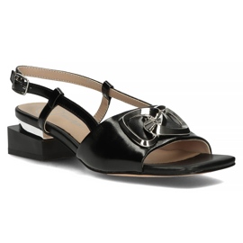 Sandalias de piel Filippo DS3742/22 Bk negro 2