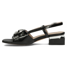 Sandalias de piel Filippo DS3742/22 Bk negro 3