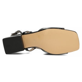 Sandalias de piel Filippo DS3742/22 Bk negro 1