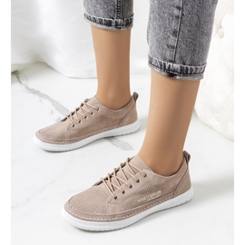 Deportivas Valeska piel beige 1