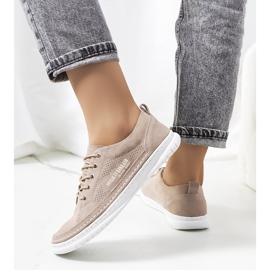 Deportivas Valeska piel beige 2