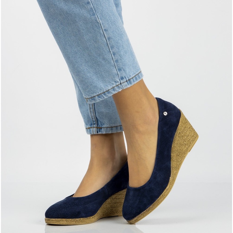 Zapatos de piel Filippo DP1328/20 Nv azul marino amarillo 2