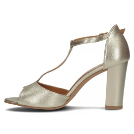 Salones de piel Filippo 2081 oro dorado 2