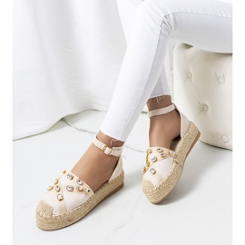 Alpargatas beige con circonita Dide 1