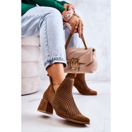 Botas Ante Calado Lewski Shoes 3165 Camel marrón 5