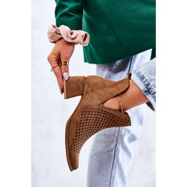 Botas Ante Calado Lewski Shoes 3165 Camel marrón 4