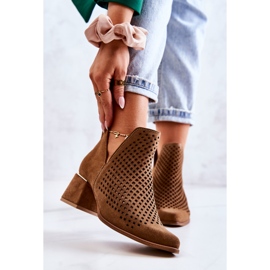 Botas Ante Calado Lewski Shoes 3165 Camel marrón 1