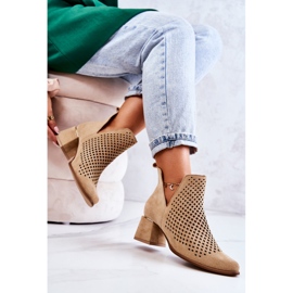 Botas Ante Calado Lewski Shoes 3165 Beige 7