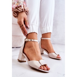 Sergio Leone Sandalias De Piel Con Adorno Floren Beige 5