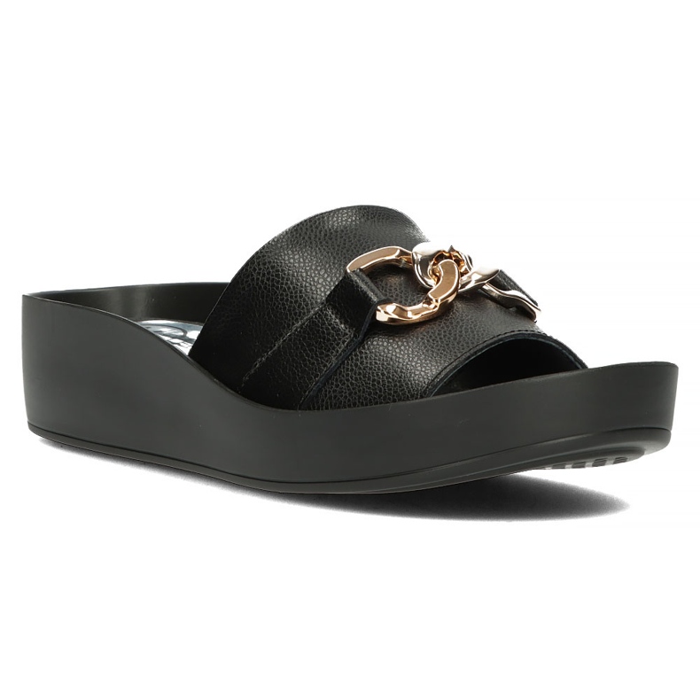 Zapatillas de piel Filippo DK3590/22 Bk negro 3