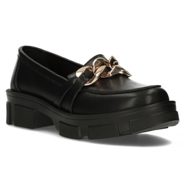 Zapatos de cuero Filippo DP3221/22 Bk negro 3