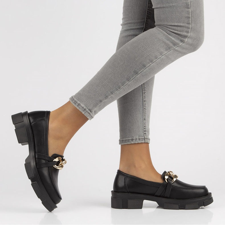 Zapatos de cuero Filippo DP3221/22 Bk negro 2