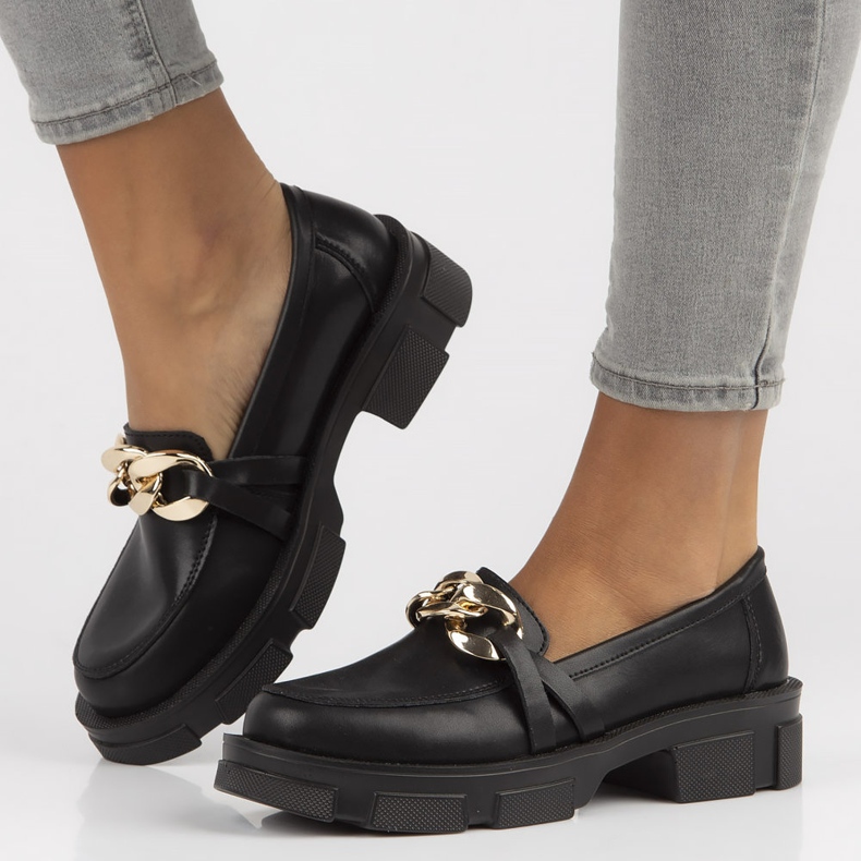 Zapatos de cuero Filippo DP3221/22 Bk negro 1