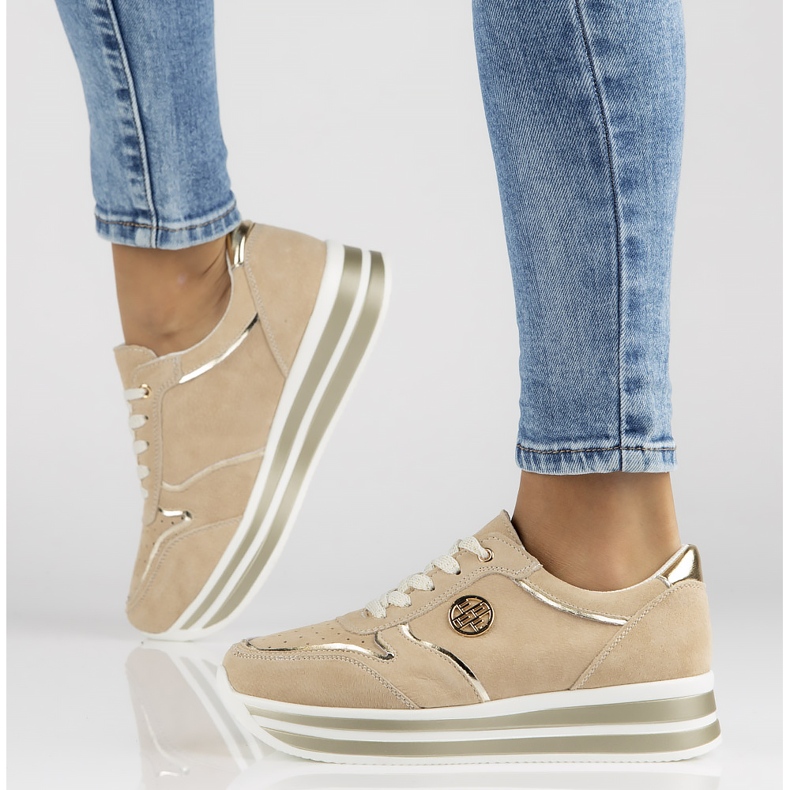 Zapatillas de cuero Filippo DP3682 / 22 Be beige 1