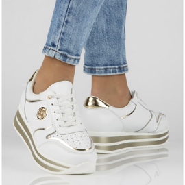 Zapatillas de cuero Filippo DP3682 / 22 Wh blanco 7