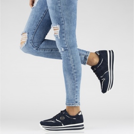 Zapatillas de cuero Filippo DP3682 / 22 Nv azul marino 2