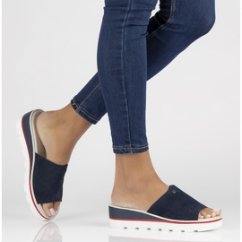 Babuchas de piel Filippo DK3635/22 Nv azul marino 8