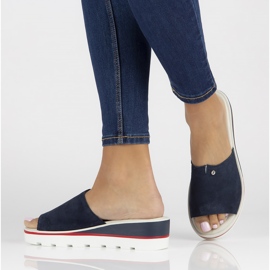 Babuchas de piel Filippo DK3635/22 Nv azul marino 9