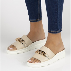 Babuchas de piel Filippo DK3597/22 Be beige 5