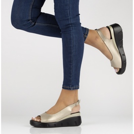 Sandalias de piel Filippo DS3595/22 Go dorado 7